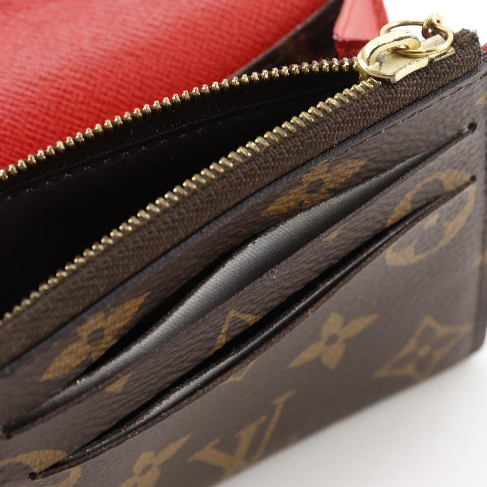 LOUIS VUITTON Portefeiulle Emily Purse M62941 Brown Monogram canvas flour Women Used