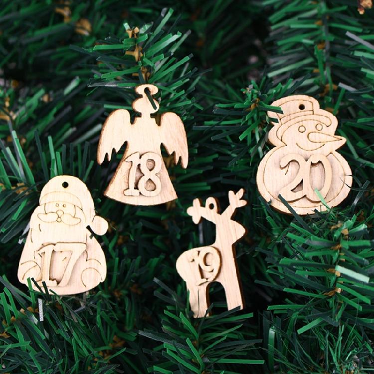 Digital Small Wooden Card Carvings Pendant Suitable for Decorating Living Room