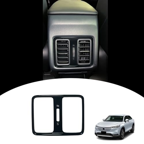 GIKAKU Rear Air Conditioning Panel and Air Conditioning Vent Cover (Piano Black) for Honda Vezel (New Model RV3/RV4/RV5/RV6)