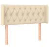 VidaXL Tête de lit avec oreilles Crème 93x16x78-88 cm Tissu3119091
