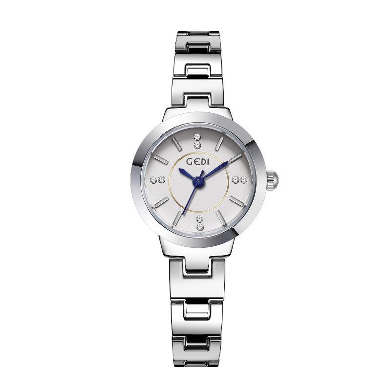 GEDI Exquisite Rhinestone Waterproof Alloy Bracelet Quartz Watch for Ladies