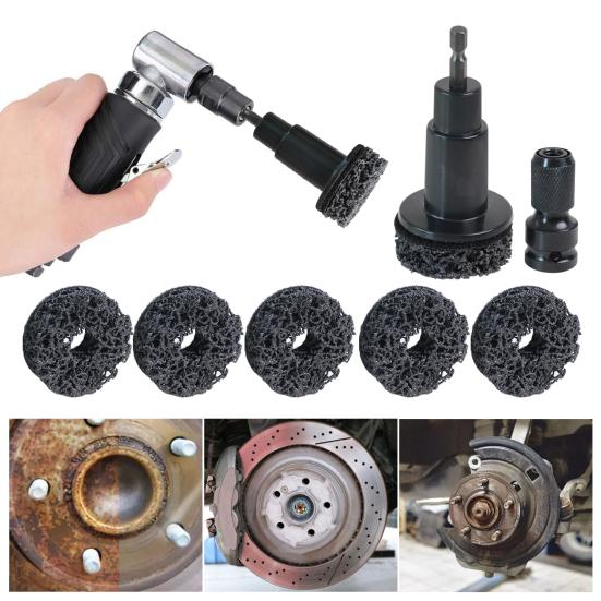Wheel Hub Resurfacing Kit Precision Rust Removal Tool Hub Cleaner Grinding Tool Automotive Maintenance Kit