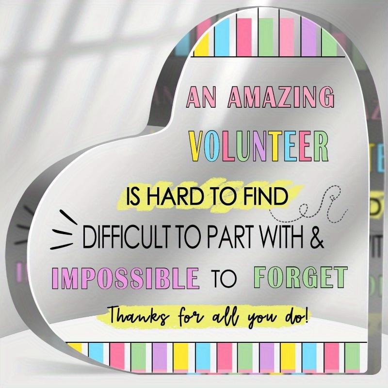

Amazing Volunteer Heart Sign - Inspirational Appreciation Gift for Dedicated Supporters чистый