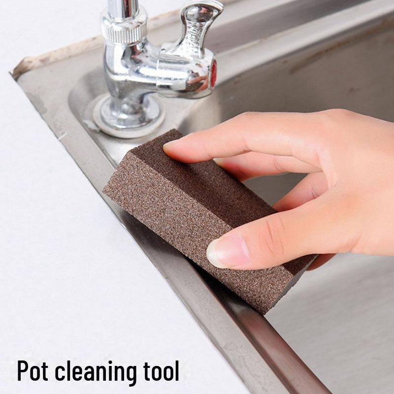 Emery Sponge Scouring Pad - Strong Decontamination Kitchen Scrubber for Pots and Dishes