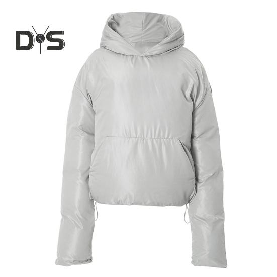 

Женское зимнее хлопковое пальто с толстой подкладкой, ветрозащитное, сохраняющее тепло, с большим карманом, с капюшоном, однотонная толстовка с длинными рукавами, куртка-пуловер S серый