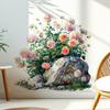 Yousheng Wall Sticker Double Sided Floral Window Decals Clear Pattern Wildflower Grass Decals Doors Windows Waterproof PVC Home