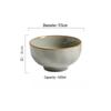 ZISIZ Modi Grey Ceramic Rice Bowl Set