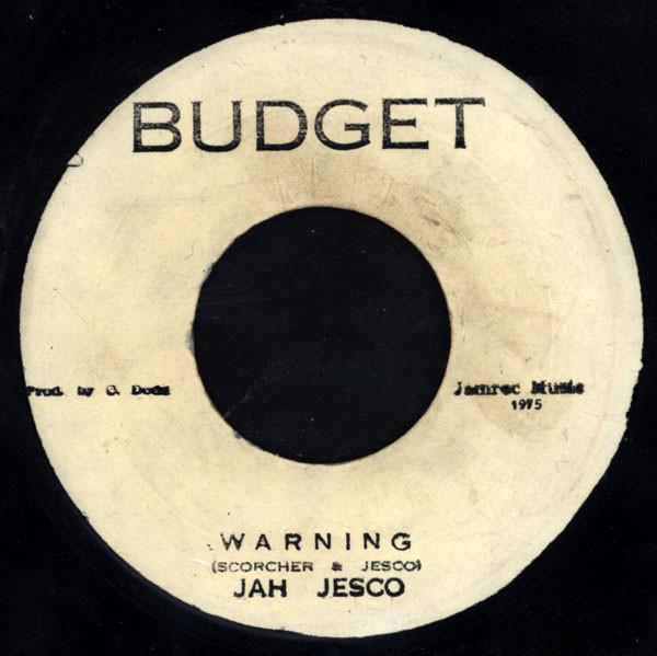 

7-дюймовая пластинка JAH JESCO JESCO THE CHECKERS Предупреждение Выпуск NONE Бюджет 1975 Ямайка Регги Ска Даб Б/у