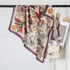 Neuer bedruckter Seidenblumen-Mode kleiner quadratischer Schal für Damen Frühling und Sommer dünnes Design, Sonnenschutz Dekoration ins Seide