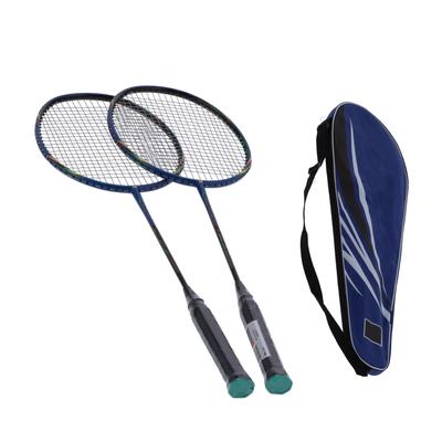 2 Spieler Badminton Schläger Set Leichte Carbon Composite Doppel Schläger für Erwachsene