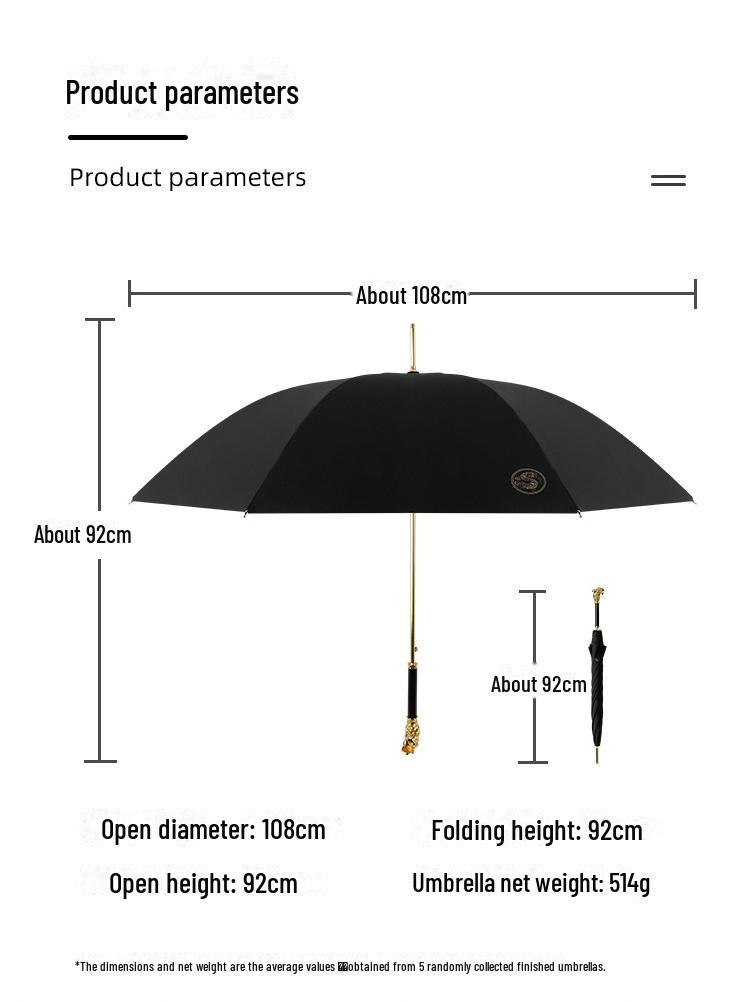 Umbrelă de golf rezistentă la ploaie de înaltă densitate pentru bărbați, cu zodia chinezească, pentru afaceri