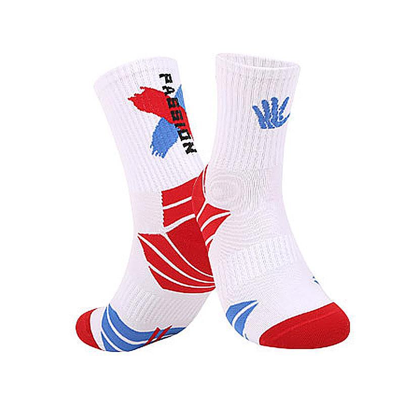 Korean Street Style Painted Basketball Mid-Tube Socks – Trendy Creative Sports Socks for Couples & Men