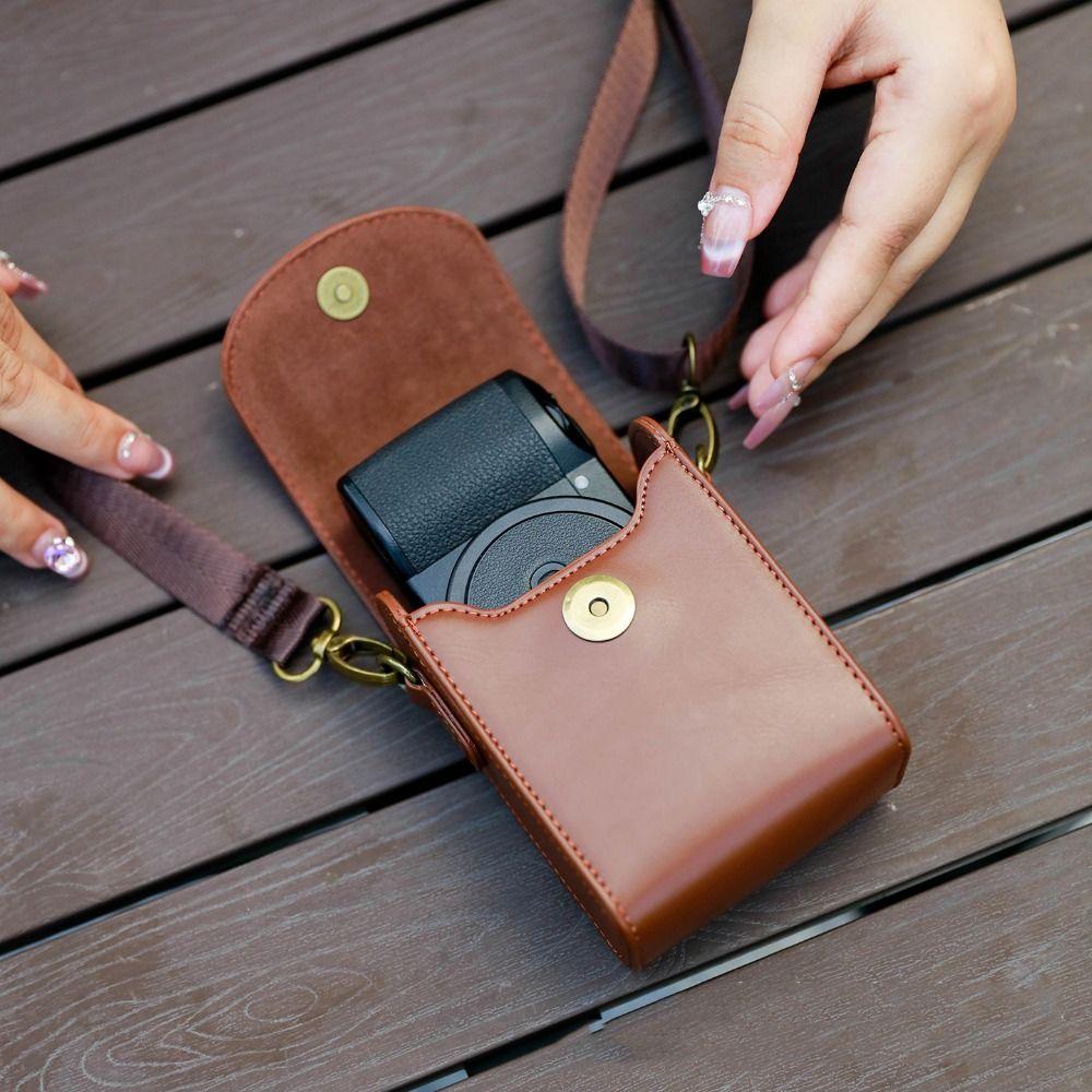 Waterproof Camera Storage Bag PU Leather Camera Case Stylish Camera Bag  for RX100 HX90 HX50 Camera