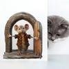 3D Realistic Mouse Hole Wall Sticker Funny Cute Mouse Door Decal Self Adhesive Removable Decor