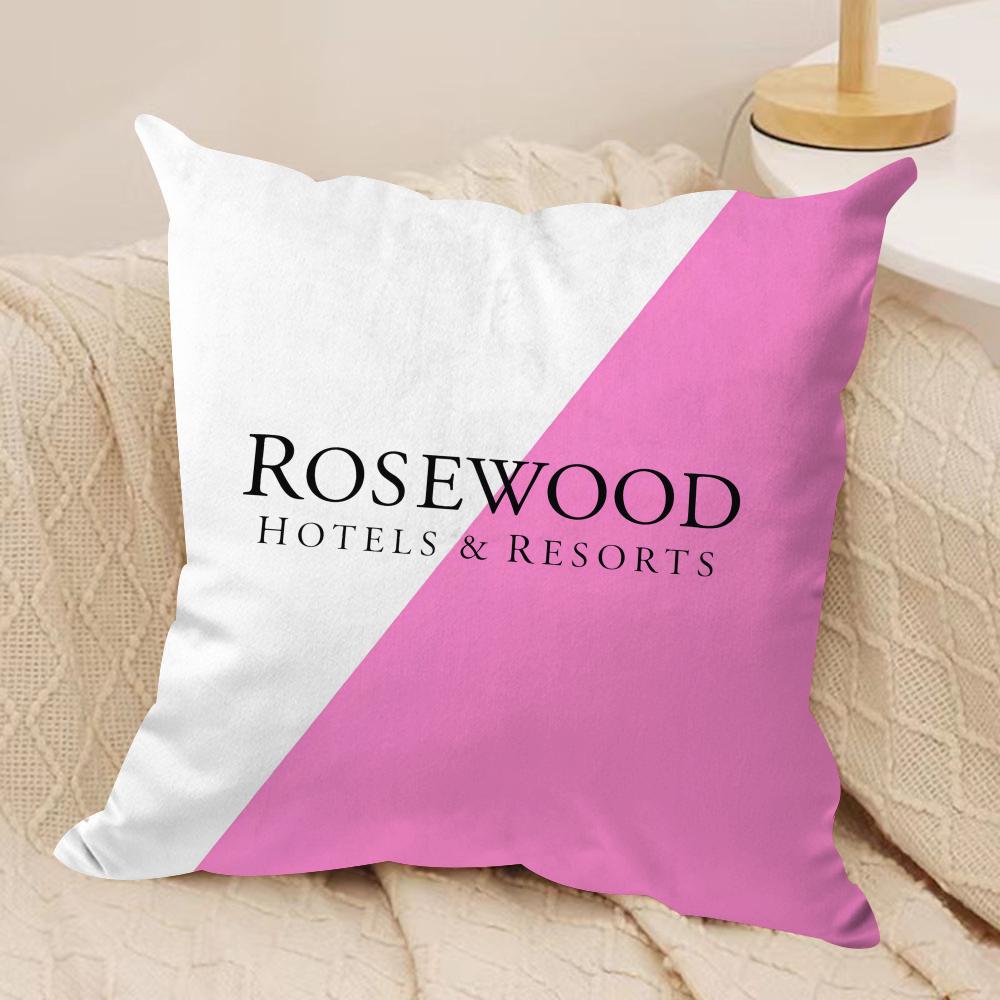 Classic RRosewood Brand HHotel Cushion Cover Short plush Doublesided Print Square Throw Pillow Covers Sofa Home Cushion Decor