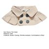 British Style Dog Collar Button Closing Wrinkle-resistant Comfortable To Wear Stylish Breathable Pet Clothing Cape
