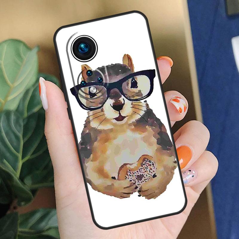 Cartoon Animal Squirrel Case For Honor X8b X9b X9a X8a X8 X9 X9c 50 70 90 Lite Honor 200 Pro Magic 7 5 6 Lite Cover