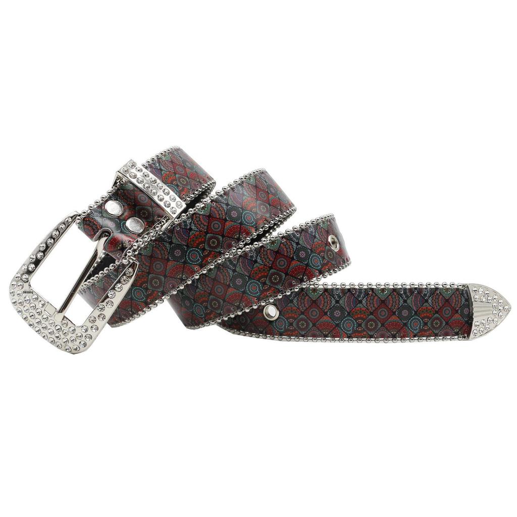 Retro Gothic Rhinestone Belt: Versatile Punk Rock Carved Waistband for Men & Women