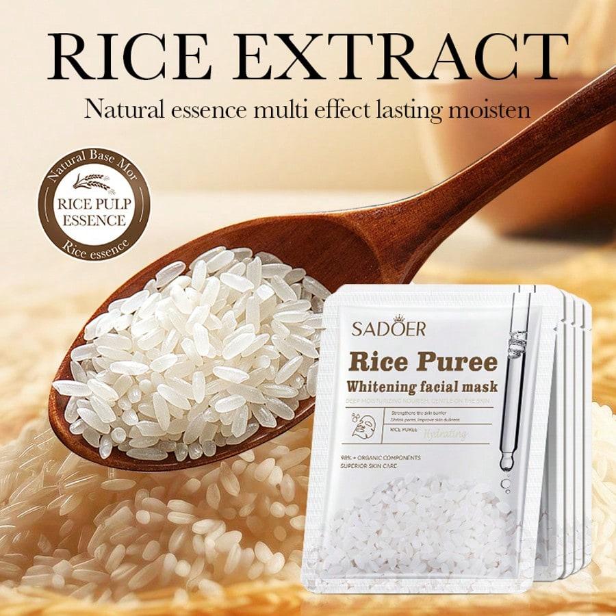 1/3/5/10PCS Rice Puree Mask, Hydrating And Moisturizing,Improve Skin Moisture Content,Lighten Skin T