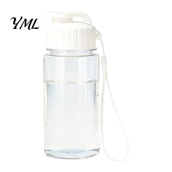 Travel Drink Container Sports Water Bottle, with Flip Lid And Lanyard, Portable Leak-proof PET Bottle for Commuting Cup, Lightweight Fitness Jug, Gym