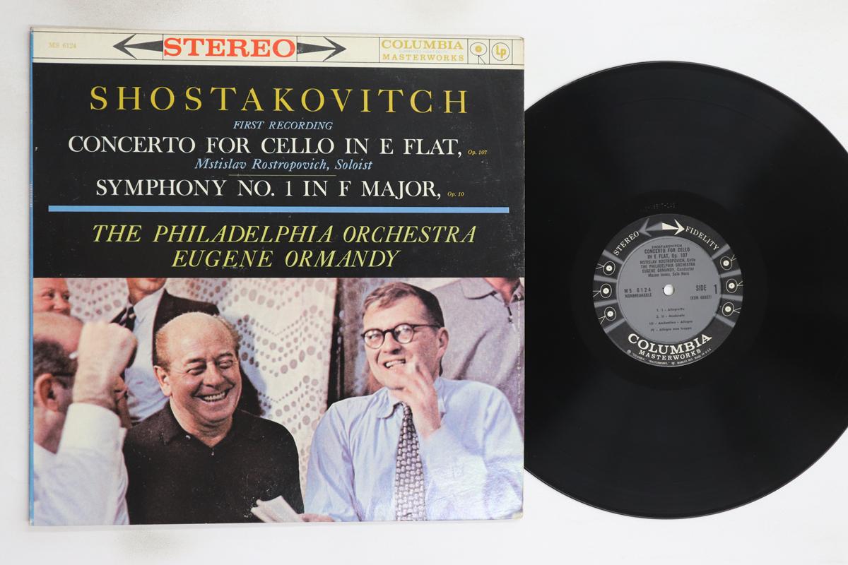 

LP Record MSTISLAV ROSTROPOVICH, EUGENE ORMAN - Shostakovitch Concerto For Cello In MS6124 COLUMBIA MASTER 1960 US Classical Used