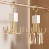 360°Rotating Wooden Metal Hanger Multi-Claw Belts Rack Multi-Functional Closet Hook Wooden Organizer for Underwear Ties