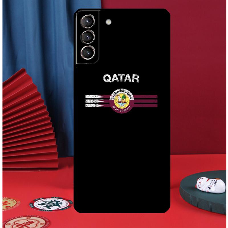 

The State of Qatar Flag Phone Case For Samsung Galaxy S25 Ultra S9 S10 S20 S21 FE S22 S23 Plus S24 Ultra Back Cover Galaxy S25