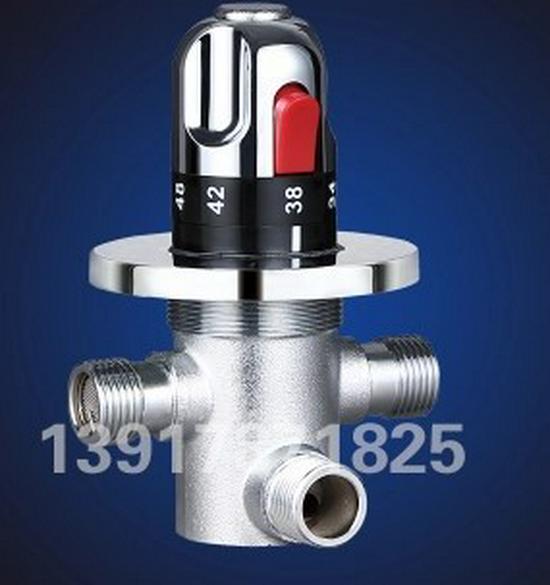 All-Copper Solar Thermostatic Mixing Valve for Shower - Three-Way Hot & Cold Water Control