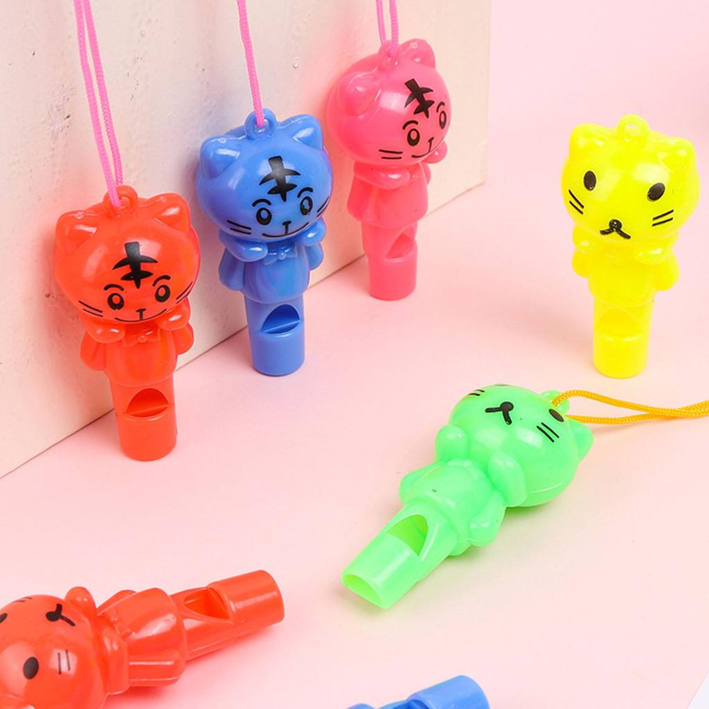 10 STÜCKE Zufällig stil Niedlichen Tier Katze Kunststoff Pfeife Schiedsrichter Sport Cheerleading Spielzeug Und Kinder Kinder Geburtstags-party-bevorzugungen Geschenke