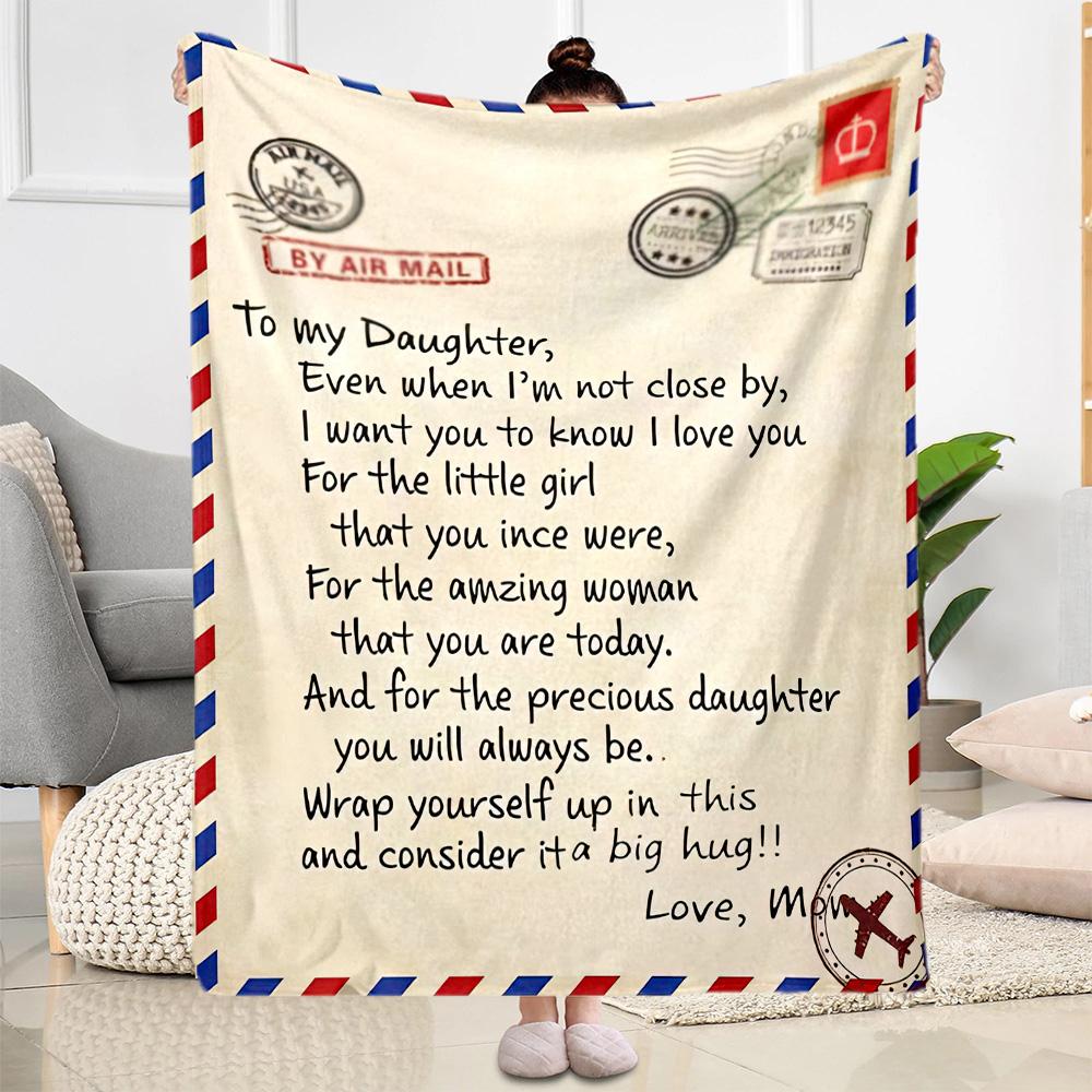 Love Letter To Daughter Blankets Are Suitable for Living Rooms,making Them an Ideal Choice for Outdoor Travel and Gifts.
