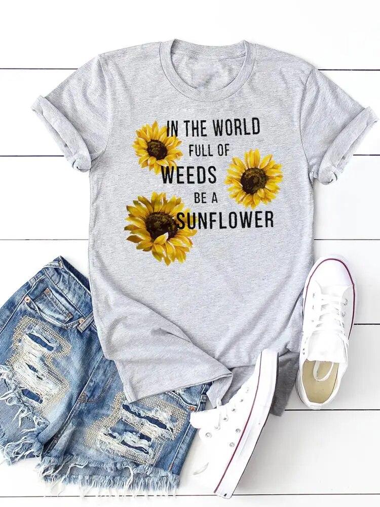 Print T-shirts Clothing Women 90s Sweet Lovely Cactus Trend T Clothes Short Sleeve Ladies Casual Fashion Female Graphic Tee