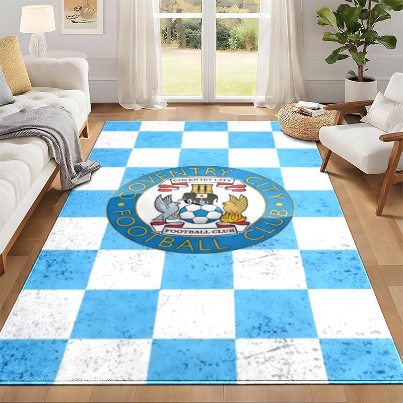 Coventry City F.C. Carpet Door Mat for Living Room or Bedroom Protective Mat Under Chair Office Decoration Christmas Gift Birthday Present