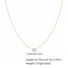 Minimalist Solitaire Zircon Choker Necklace, Single Stone Pendant, 18K Gold Plated Stainless Steel Clavicle Chain Jewelry
