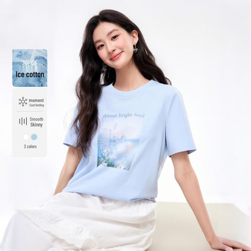 Qiushui Yiren Women s Printed Cool T-Shirt S