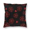 Devil Baphomet Damask Hail Satan Cushion Cover Satanic Leviathan Cross Throw Pillow Case for Sofa Pillowcase Home Decor  40x40cm