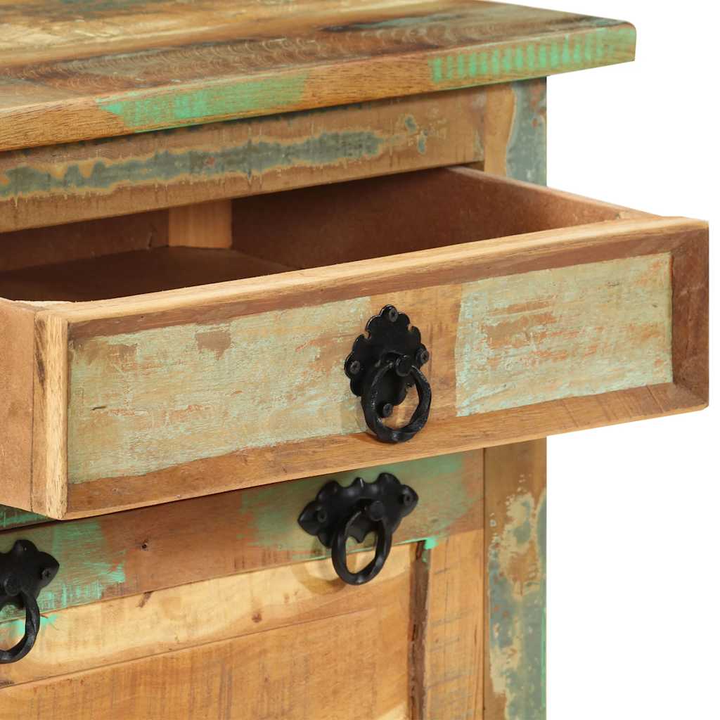 Shoe Cabinet with 4 Compartments and Drawer Reclaimed Wood Solid