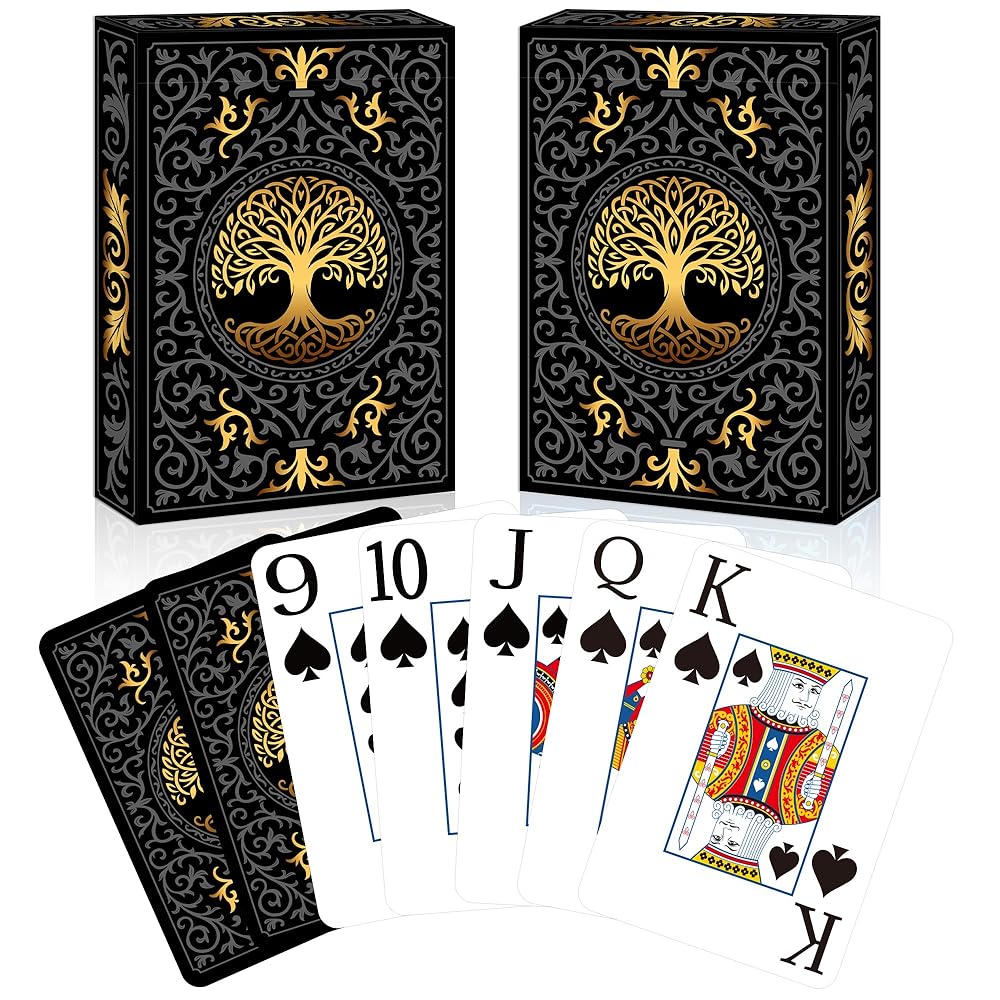 2 Pack Playing Cards | Large Print Playing Cards | Easy to Shuffle, Premium Poker Cards for Card Games Family Game Night Table M