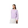 Li Ning Sports Lifestyle Series Pullover Letter Print Fleece Loose Long Sleeve Sweatshirt Women Sweatshirt Twilight-Purple AWDU446-4