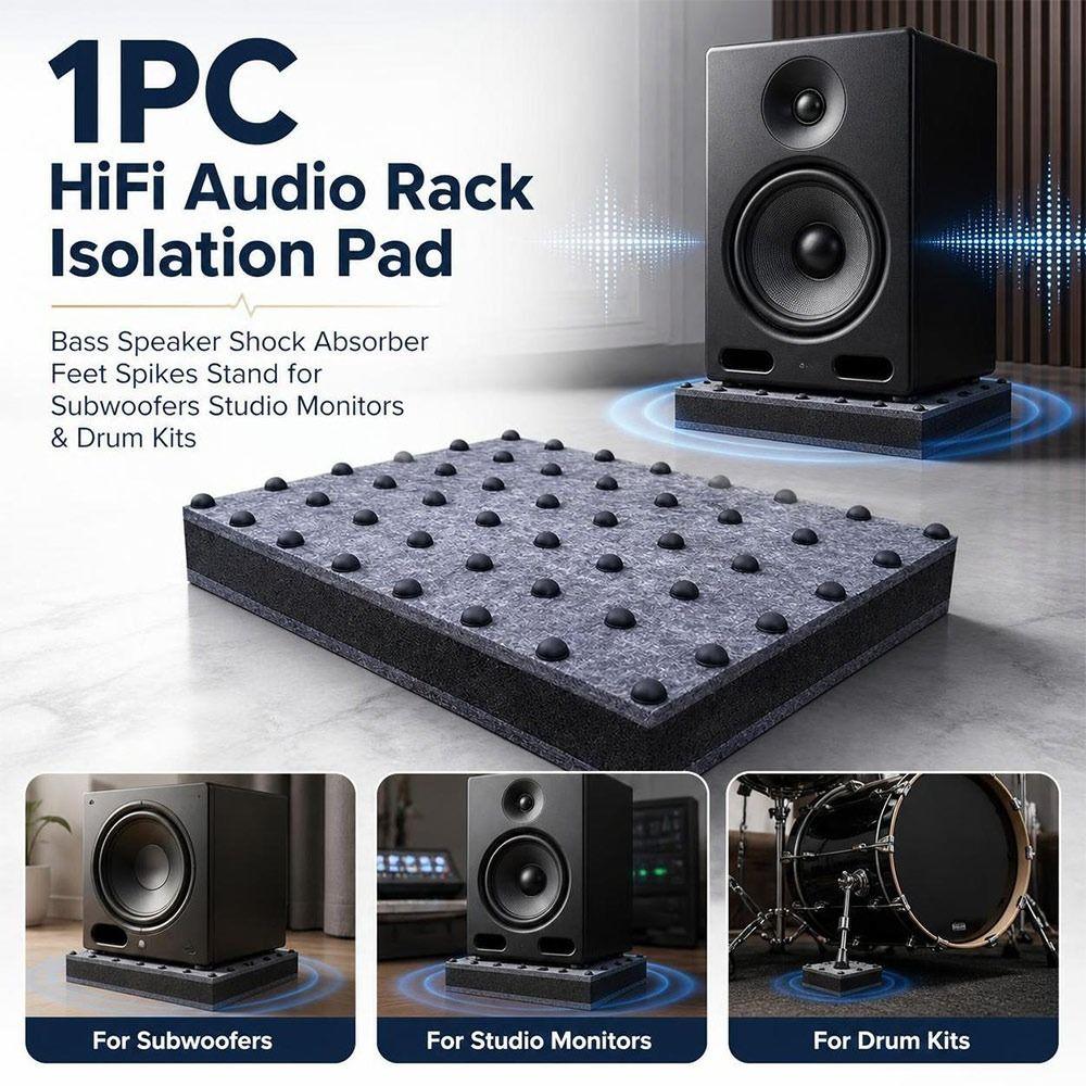 1Pcs Polyester Fiber Audio Isolation Pad  for Subwoofers Studio Monitors Drum Kits