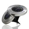 Solar Powered Ground Lights 8LED Stainless Steel Outdoor In-Ground Lights for Garden Patio Lawn Waterproof Landscape Lighting