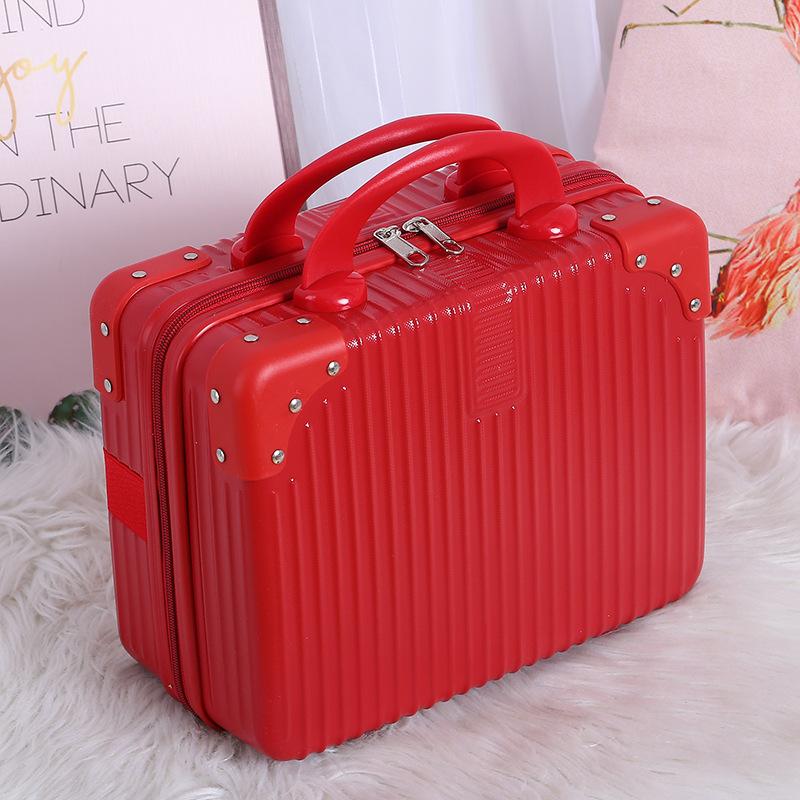 14 Zoll Mini Reisekoffer Kosmetikbox Handgepäck Organizer Make-up-Koffer Kleine Passwortbox Boarding Case für Frauen Mädchen
