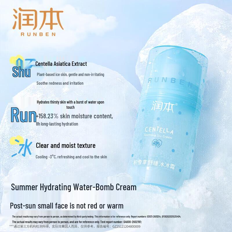 RUNBEN Kids Centella Asiatica After-Sun Cooling Cream