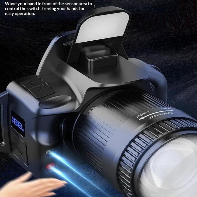 Led Sensor Headlamp Camping Search Light Rechargeable Powerful Headlamp Front Lanterns Headlights Head Flashlight