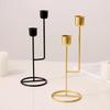 New Iron Candle Holder Festival Home Decor Creative Gift Candlestick Holder Ornaments Candlelight Dinner Props for Friends