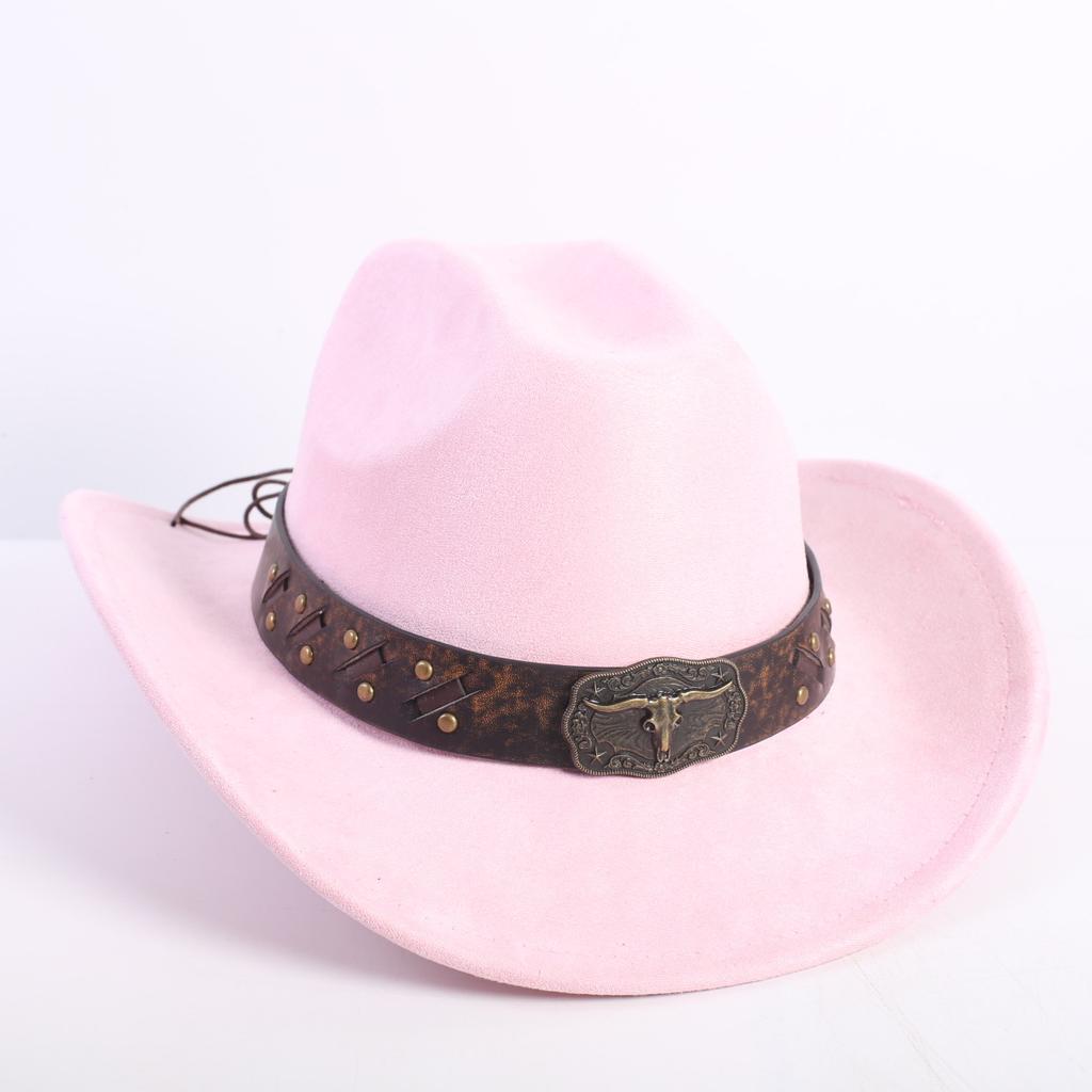 New Color Western Cowboy Hat Men's and Women's Commuting Versatile Simple Wind Wide Brim Top Hat Sun Hat