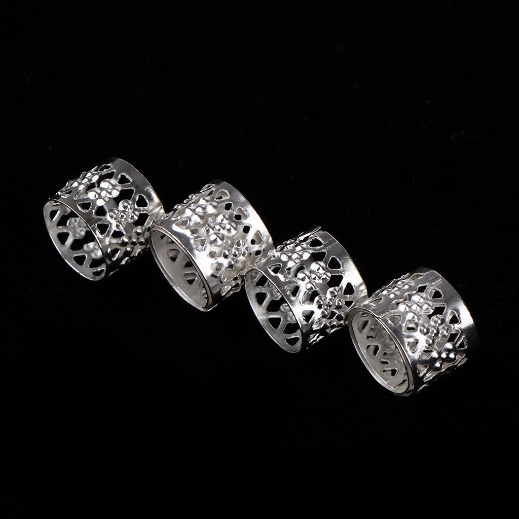 100 Stück Herz Metall Manschette Haarverlängerung Dekorationen Dreadlocks Perlen Silber