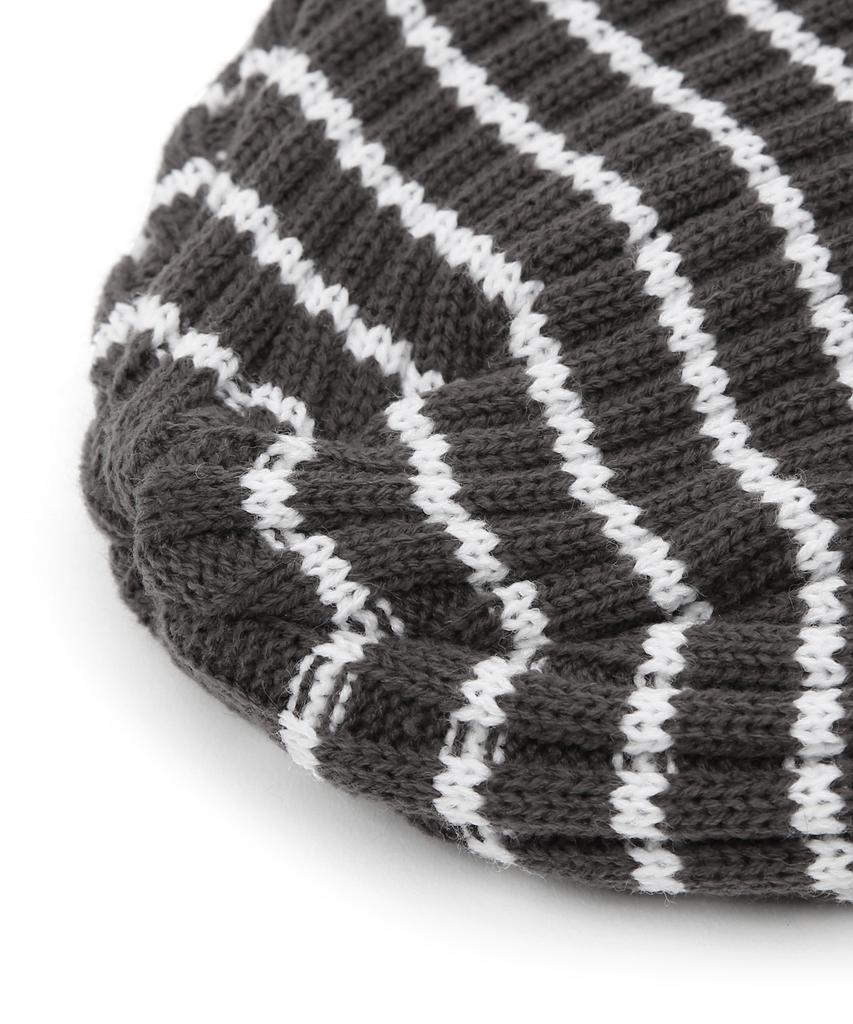 Eondeokeonteulol Winter Striped Beanie Beanie / Pin Stripe / Charcoal