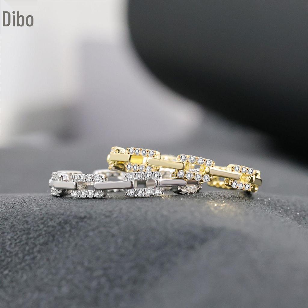 Dibo S925 Sterling Silver European & American Style Chain Ring for Women