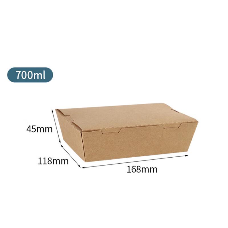 Disposable Kraft Paper Takeaway Food Box 700ml