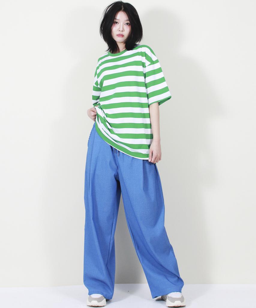 Deumakeu Vintage Denim Wide Pants Blue
